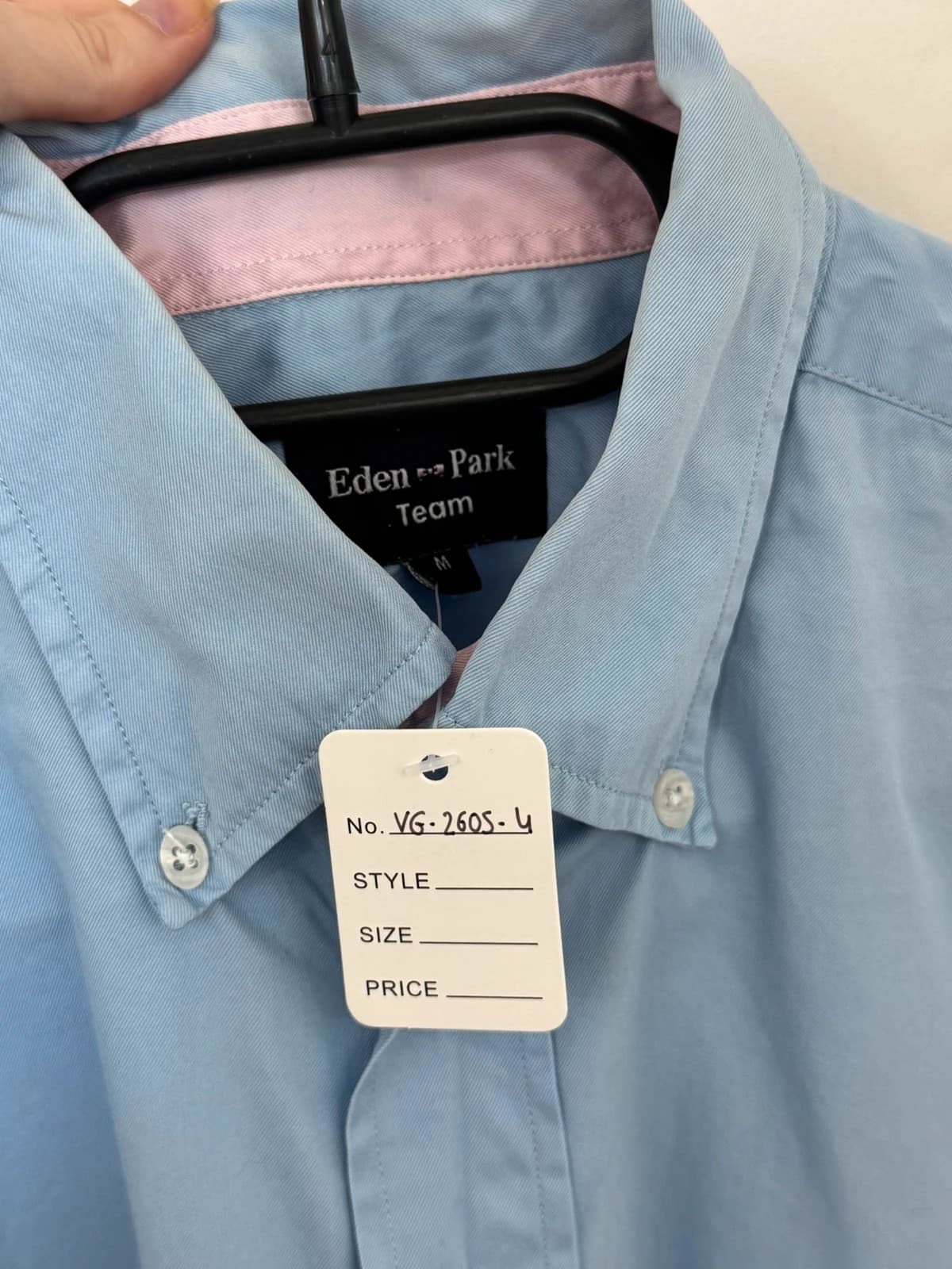 Chemise manches courtes Eden Park Team colorblock bleu blanc rose logo brodé taille M - VG26054 - Photo 4/10