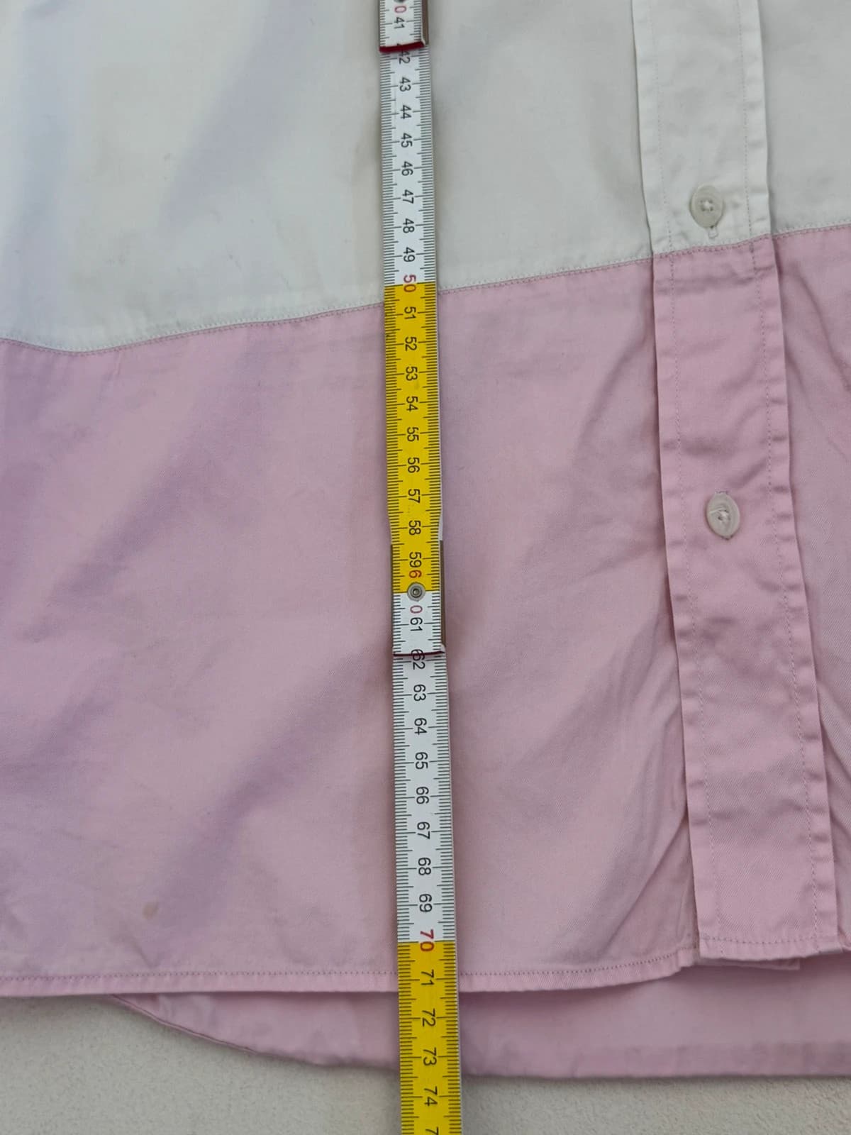 Chemise manches courtes Eden Park Team colorblock bleu blanc rose logo brodé taille M - VG26054 - Photo 10/10
