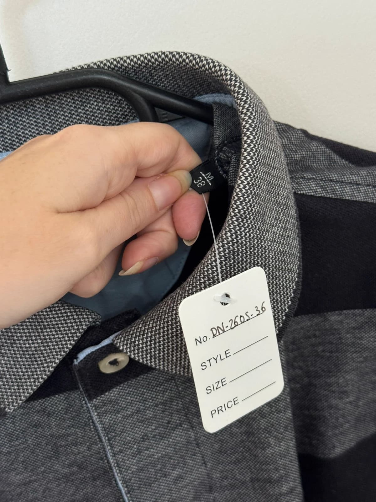 Polo piqué rayé Massimo Dutti gris noir taille M - DN260536 - Photo 5/7