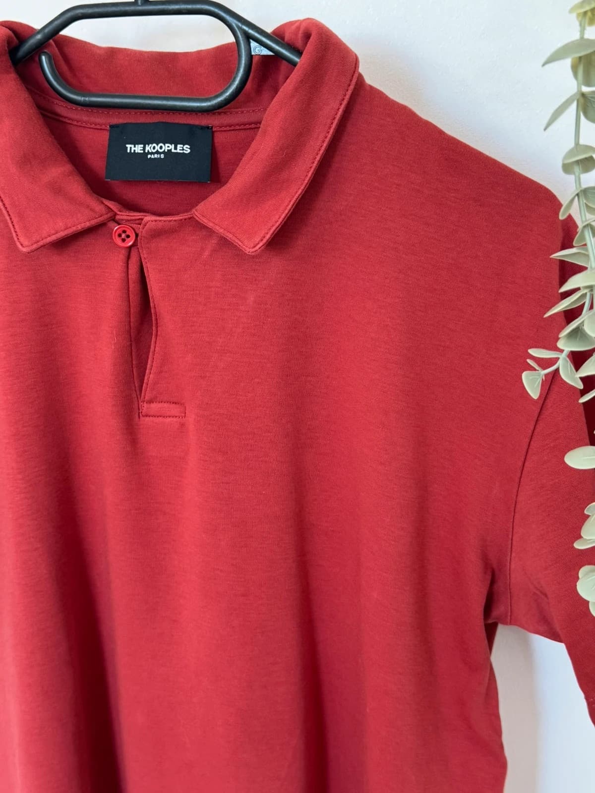 Polo jersey The Kooples rouge brique taille S - Photo 3/6