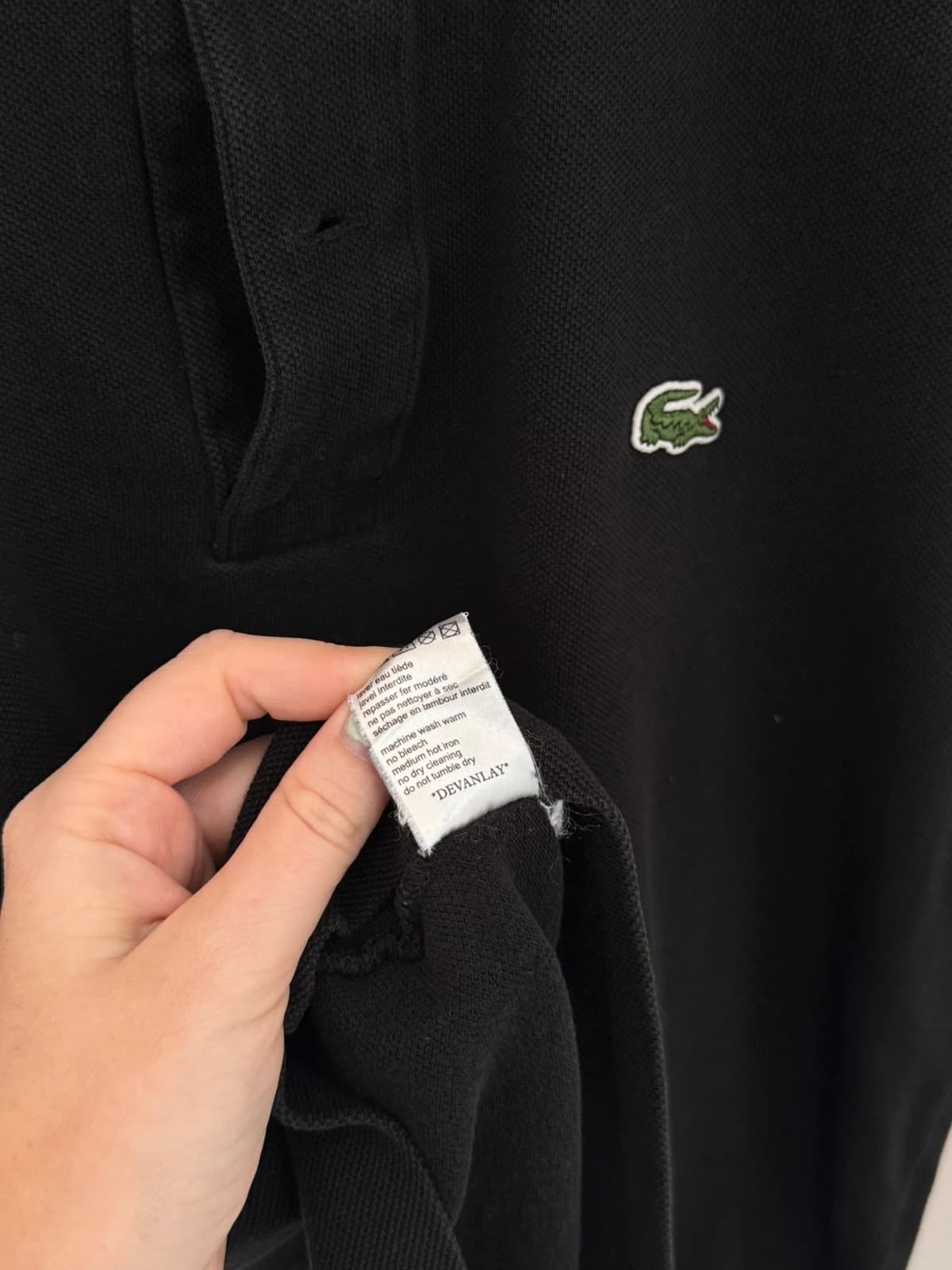 Polo piqué Lacoste noir taille 3/S - PP2603412 - Photo 7/9