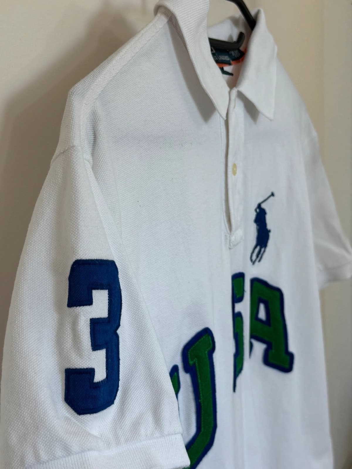 Polo piqué custom fit Polo Ralph Lauren blanc USA taille M - PP2603355 - Photo 5/9