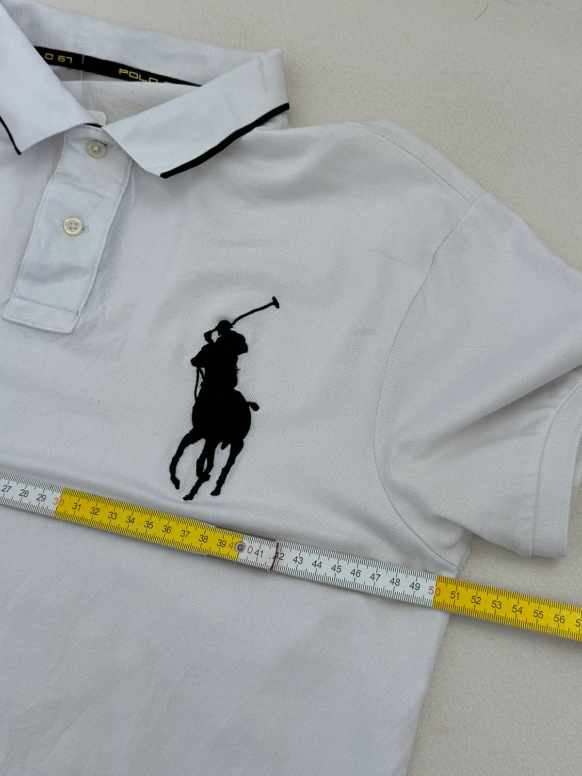 Polo performance Big Pony Polo Ralph Lauren blanc logo 67 taille M - PP2603258 - Photo 9/10