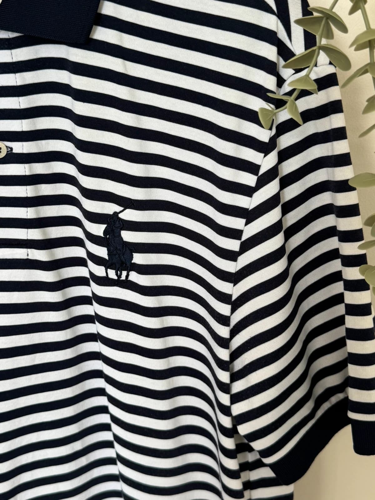 Polo golf rayé performance Polo Ralph Lauren bleu blanc taille M - PP2603283 - Photo 4/8