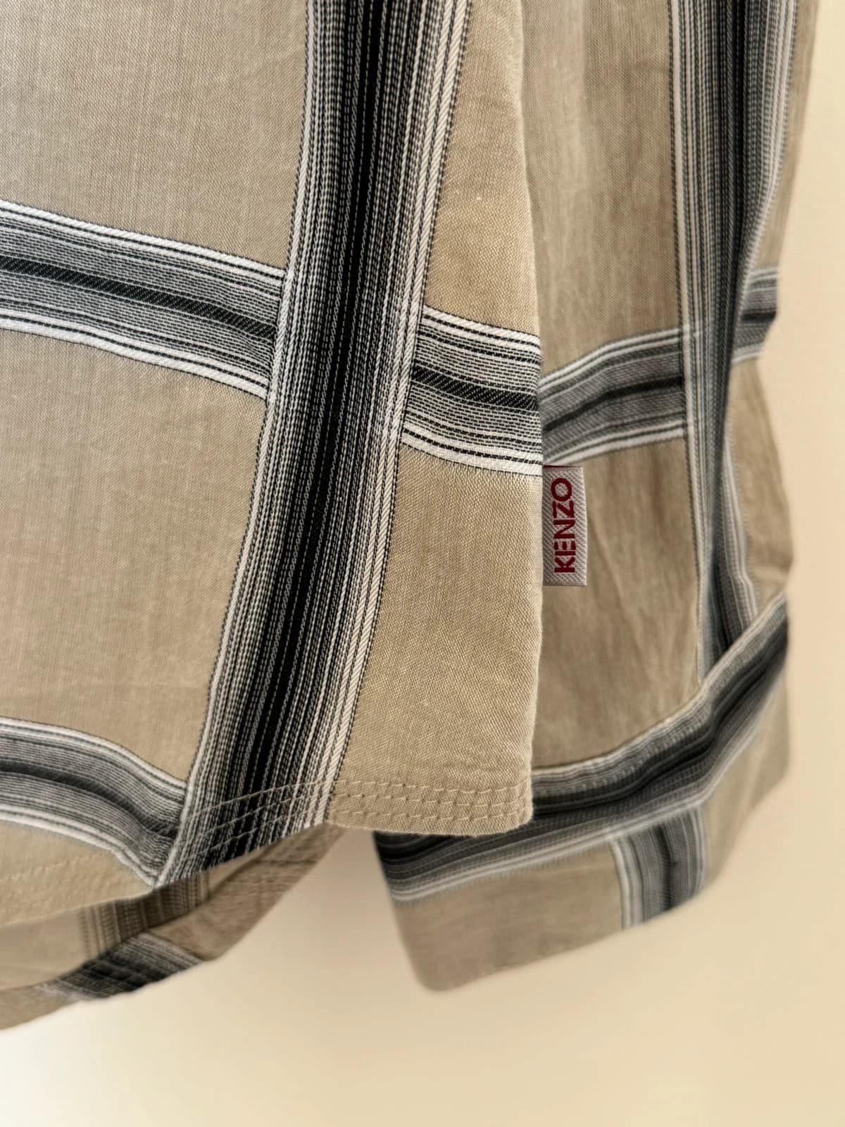 Chemise Kenzo à carreaux beige gris taille M - VG260564 - Photo 3/12