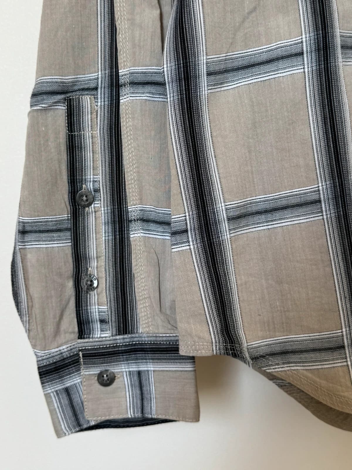 Chemise Kenzo à carreaux beige gris taille M - VG260564 - Photo 4/12