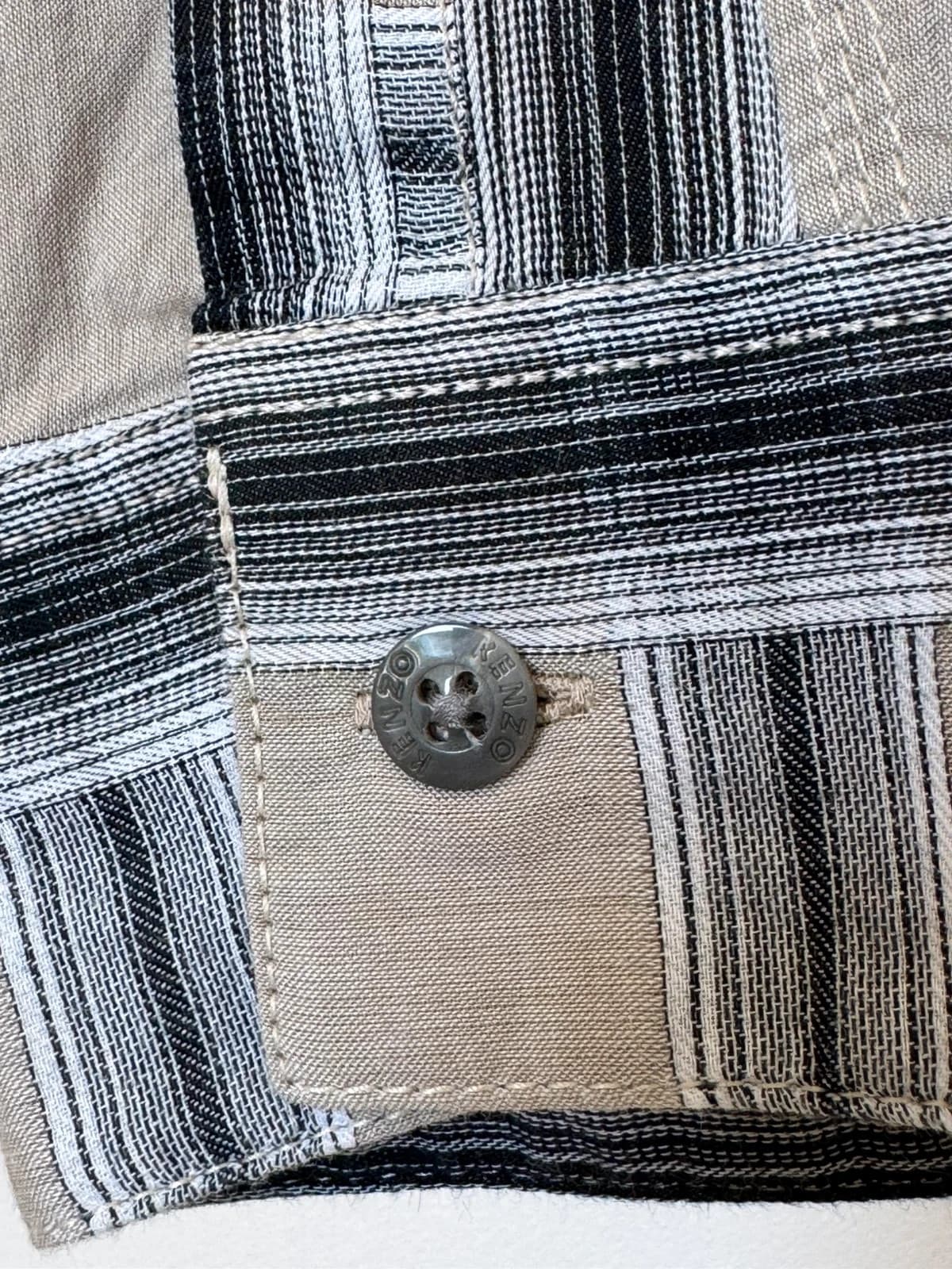 Chemise Kenzo à carreaux beige gris taille M - VG260564 - Photo 5/12