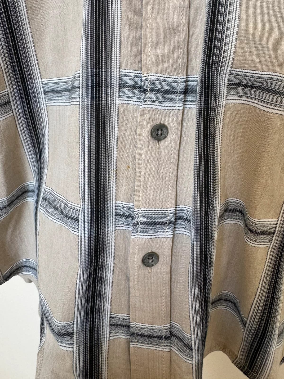 Chemise Kenzo à carreaux beige gris taille M - VG260564 - Photo 10/12