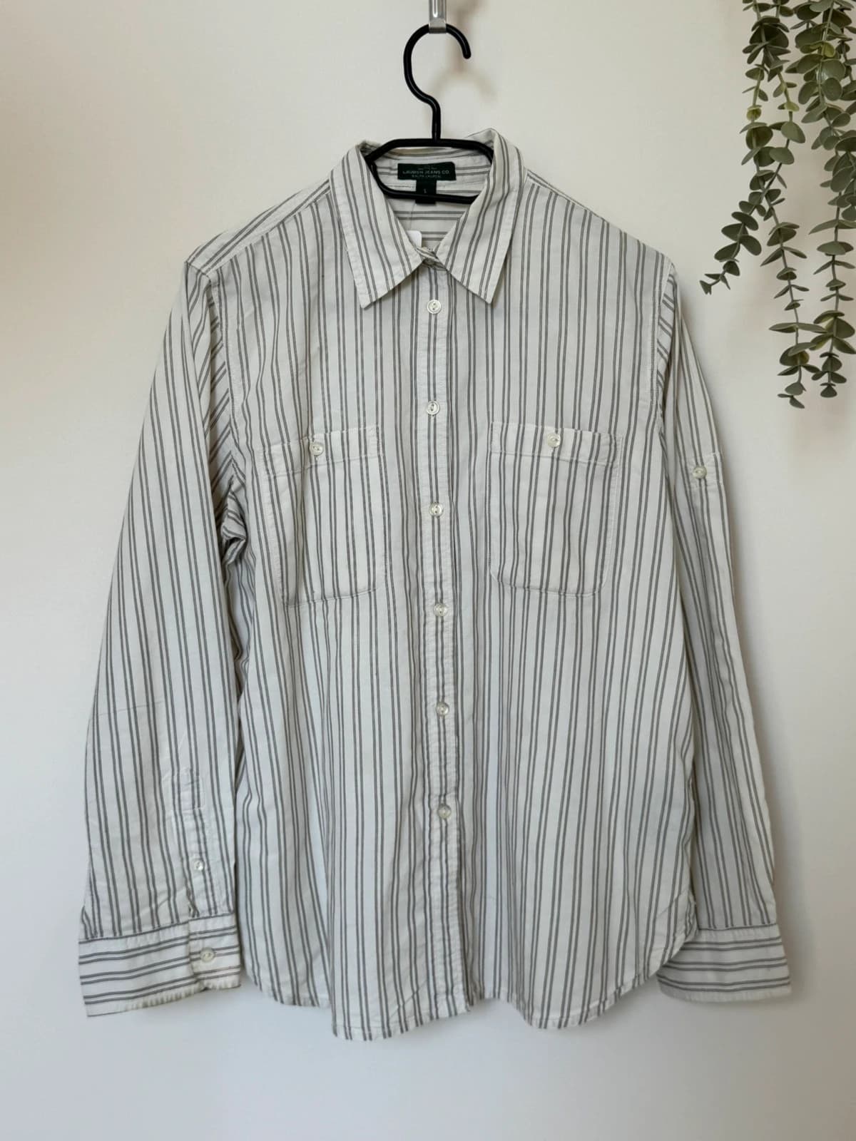 Chemise rayée Lauren Ralph Lauren écru taille L - SC260591 - Photo 2/11