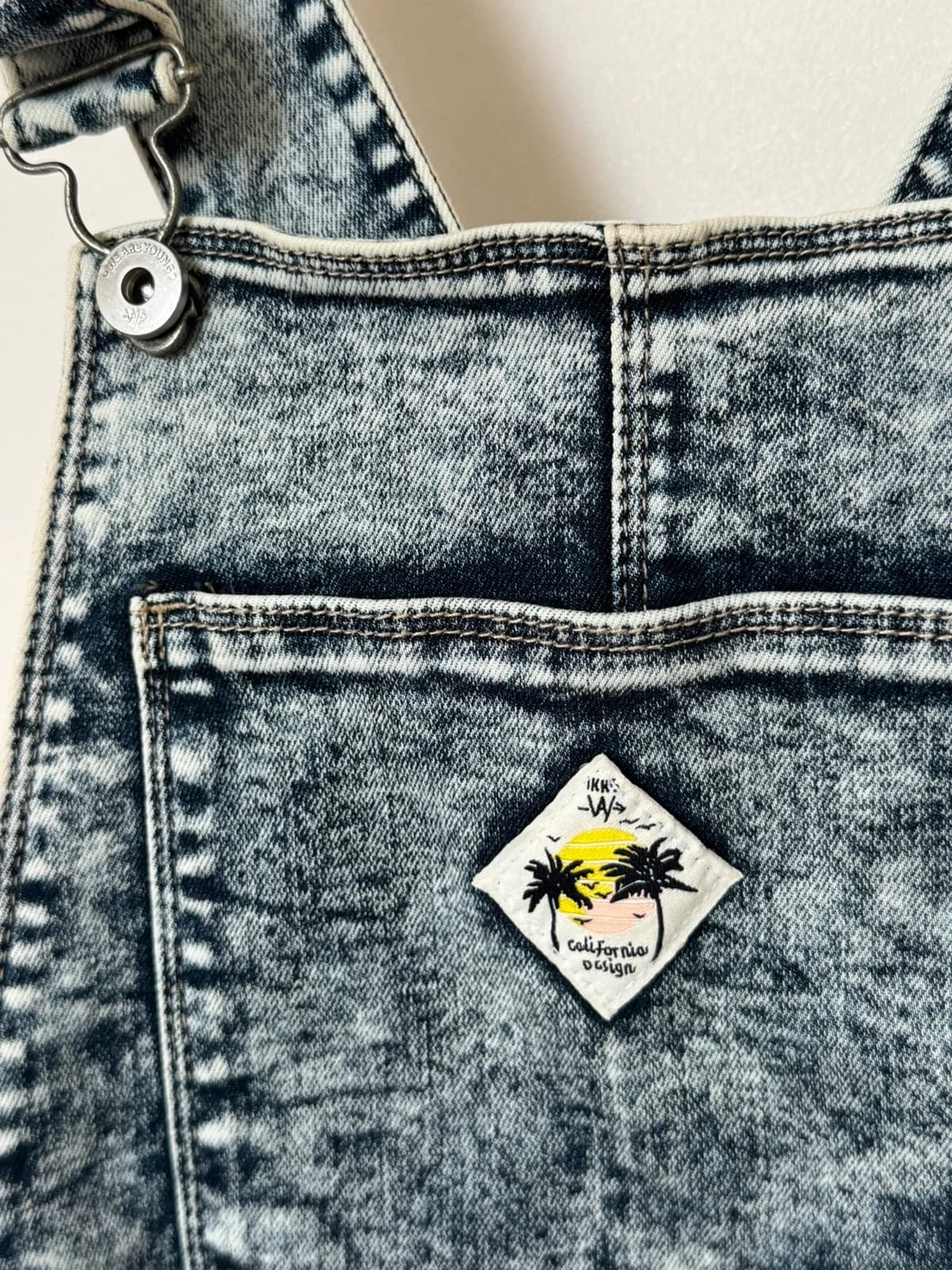 Salopette short denim IKKS bleu chiné taille S - SC260596 - Photo 4/11