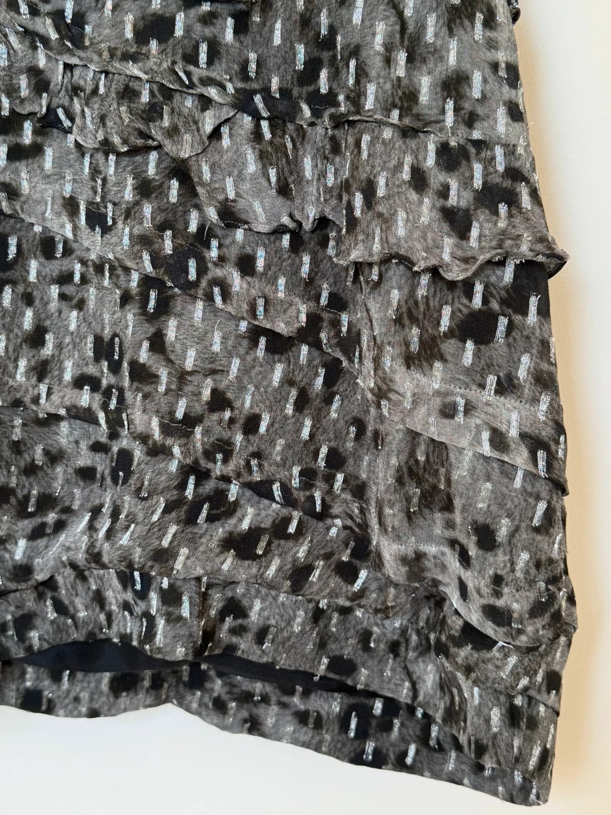 Robe portefeuille IRO Corie lurex sans manches gris noir argenté taille 38/M - VG260561 - Photo 3/9