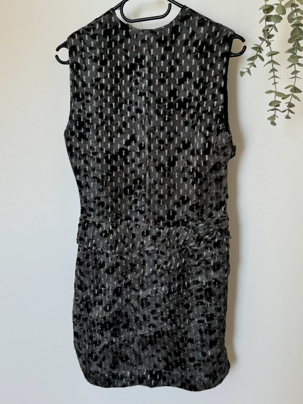 Robe portefeuille IRO Corie lurex sans manches gris noir argenté taille 38/M - VG260561 - Photo 8/9