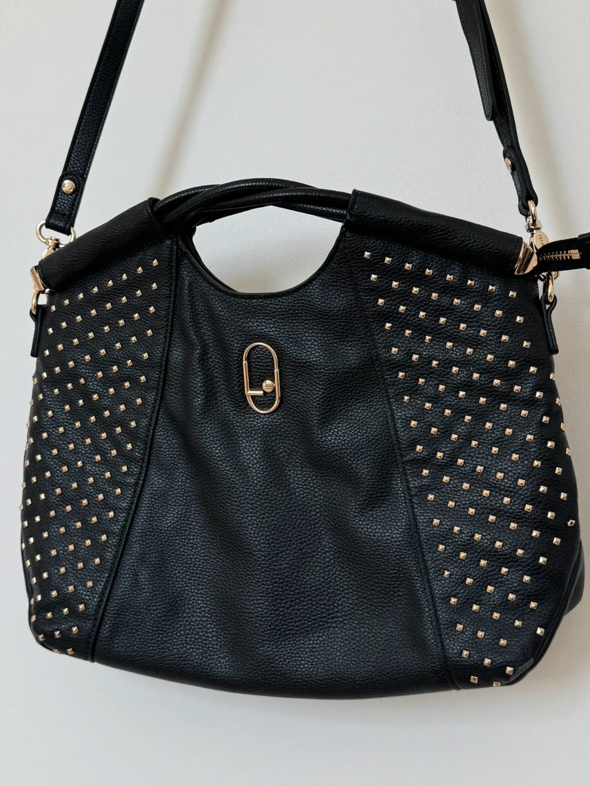 Sac à main bandoulière Liu Jo noir clous dorés - Photo 3/18