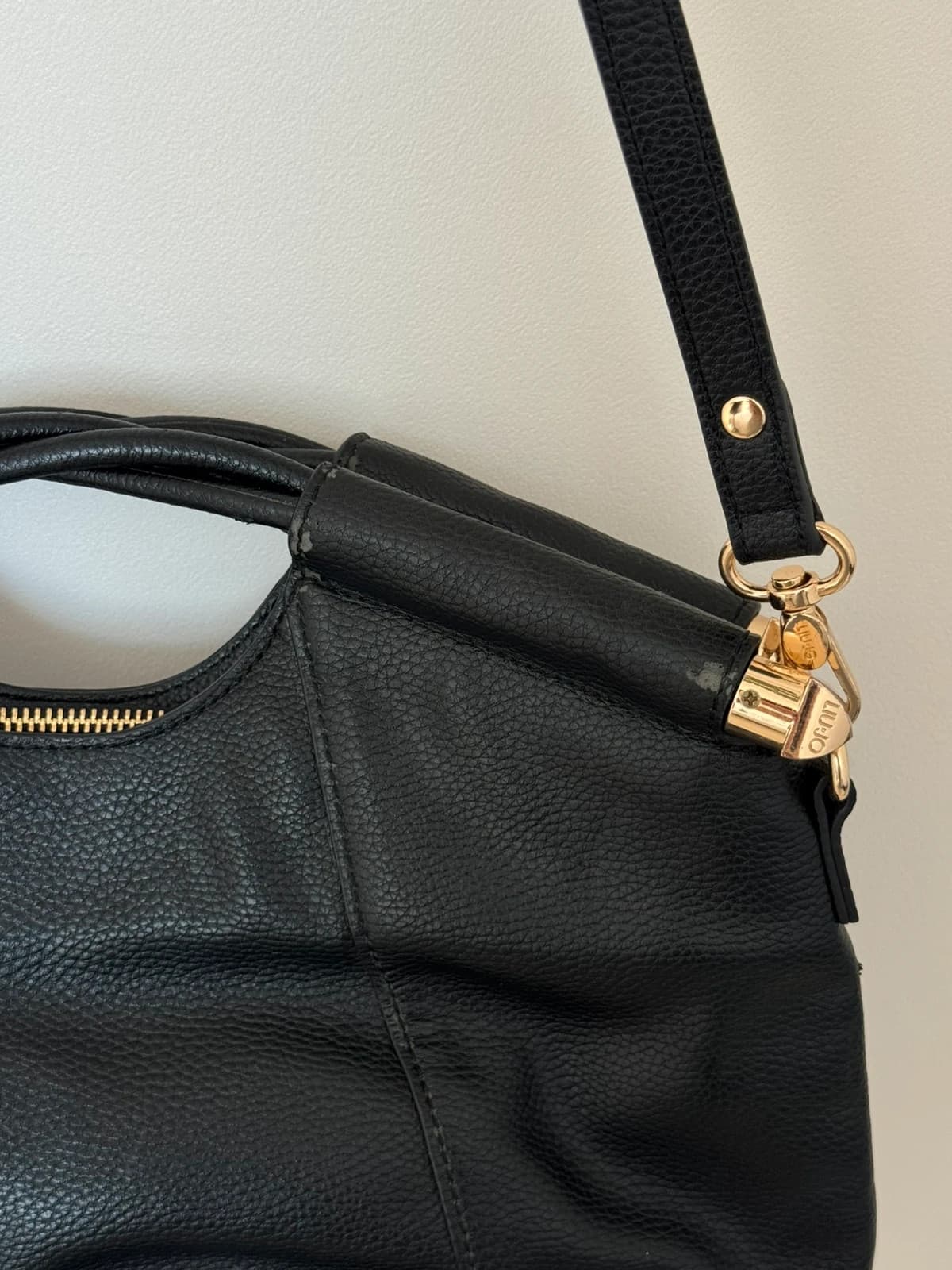Sac à main bandoulière Liu Jo noir clous dorés - Photo 10/18