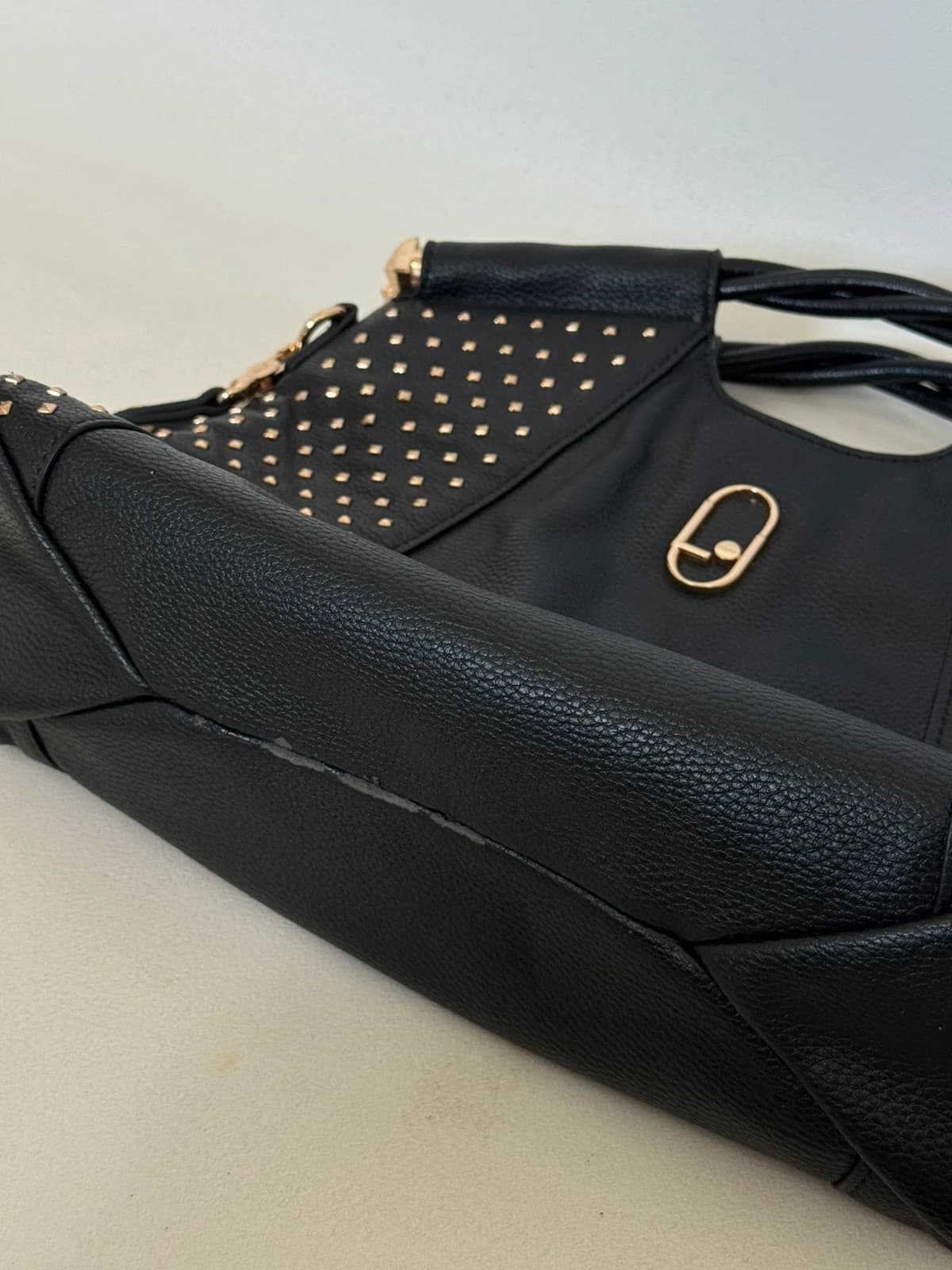 Sac à main bandoulière Liu Jo noir clous dorés - Photo 16/18