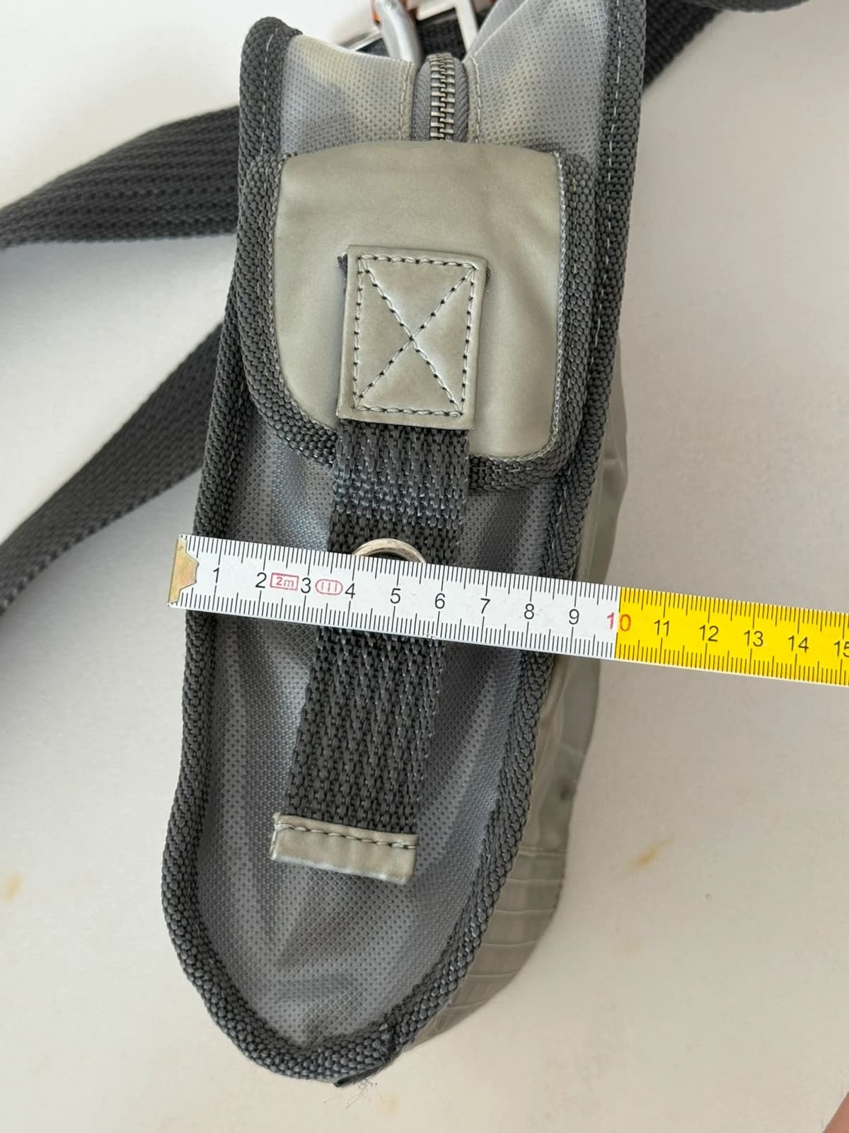 Sac bandoulière vintage BOSS Orange Hugo Boss gris kaki techwear Y2K - Photo 12/12