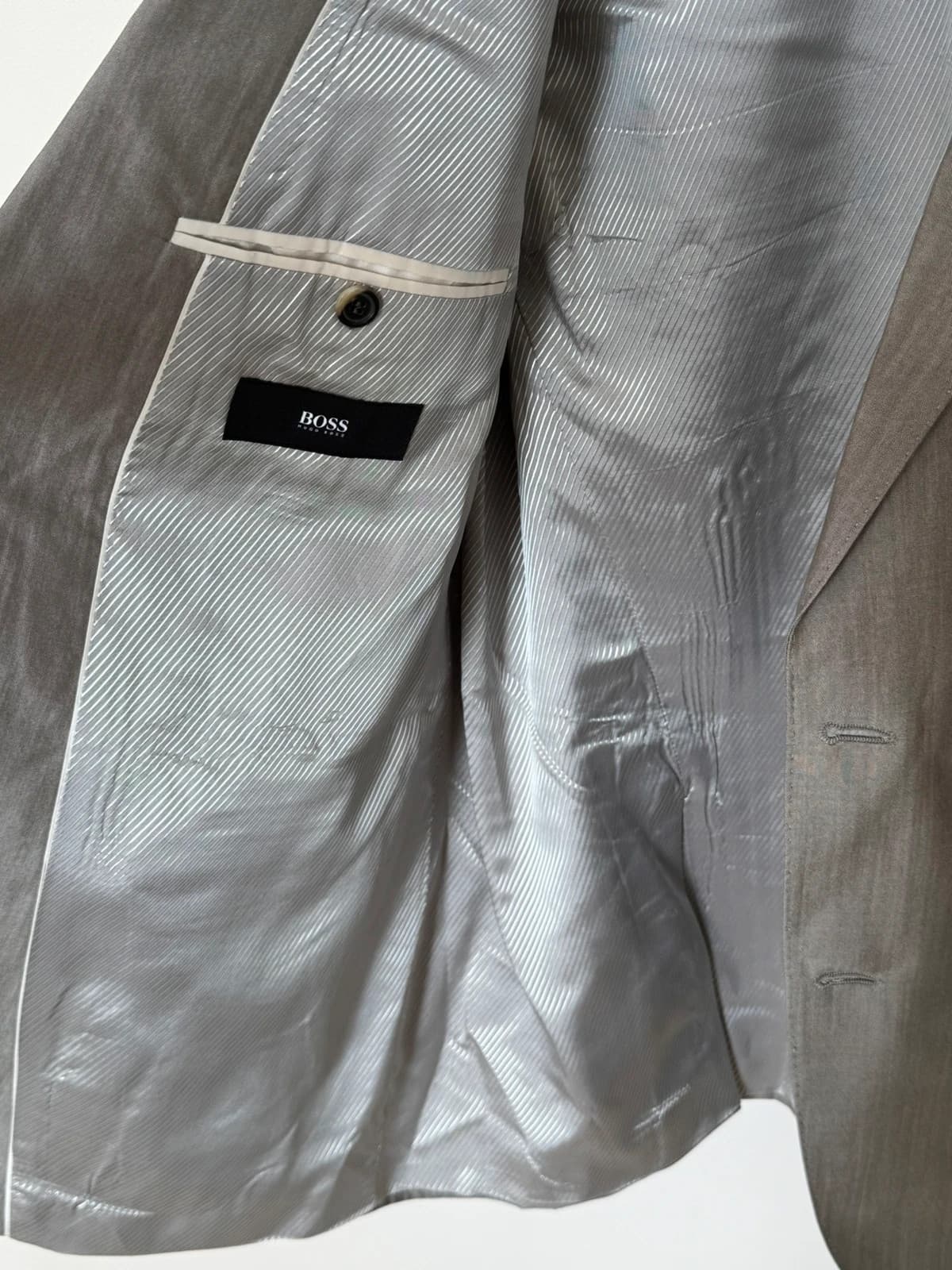 Veste blazer BOSS Hugo Boss gris argenté laine soie taille 56/XL - VG260574 - Photo 5/12