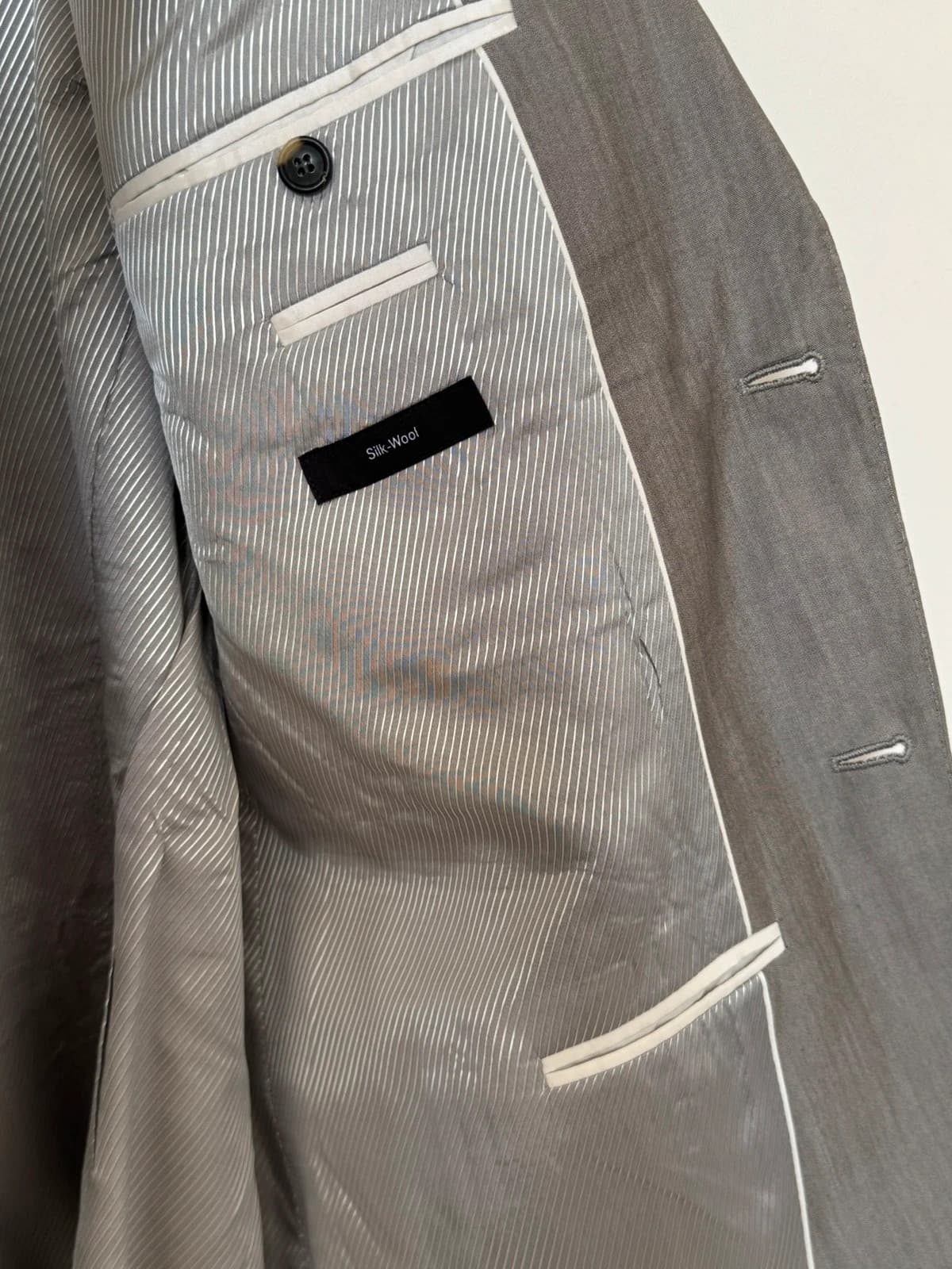 Veste blazer BOSS Hugo Boss gris argenté laine soie taille 56/XL - VG260574 - Photo 6/12