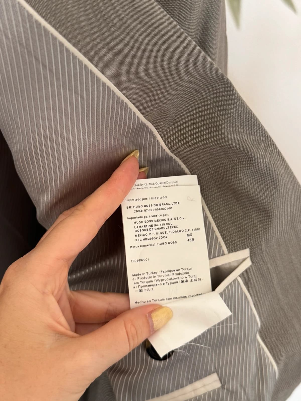 Veste blazer BOSS Hugo Boss gris argenté laine soie taille 56/XL - VG260574 - Photo 8/12