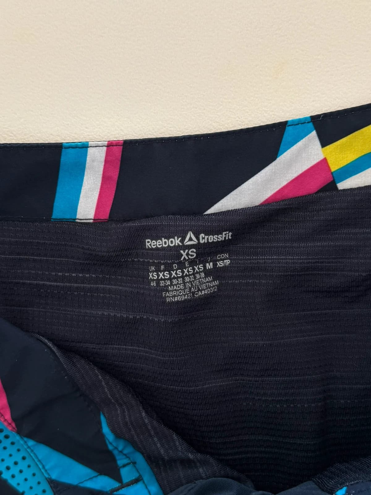 Short Reebok CrossFit bleu marine/noir graphique AMRAP taille XS - SK260696 - Photo 3/13