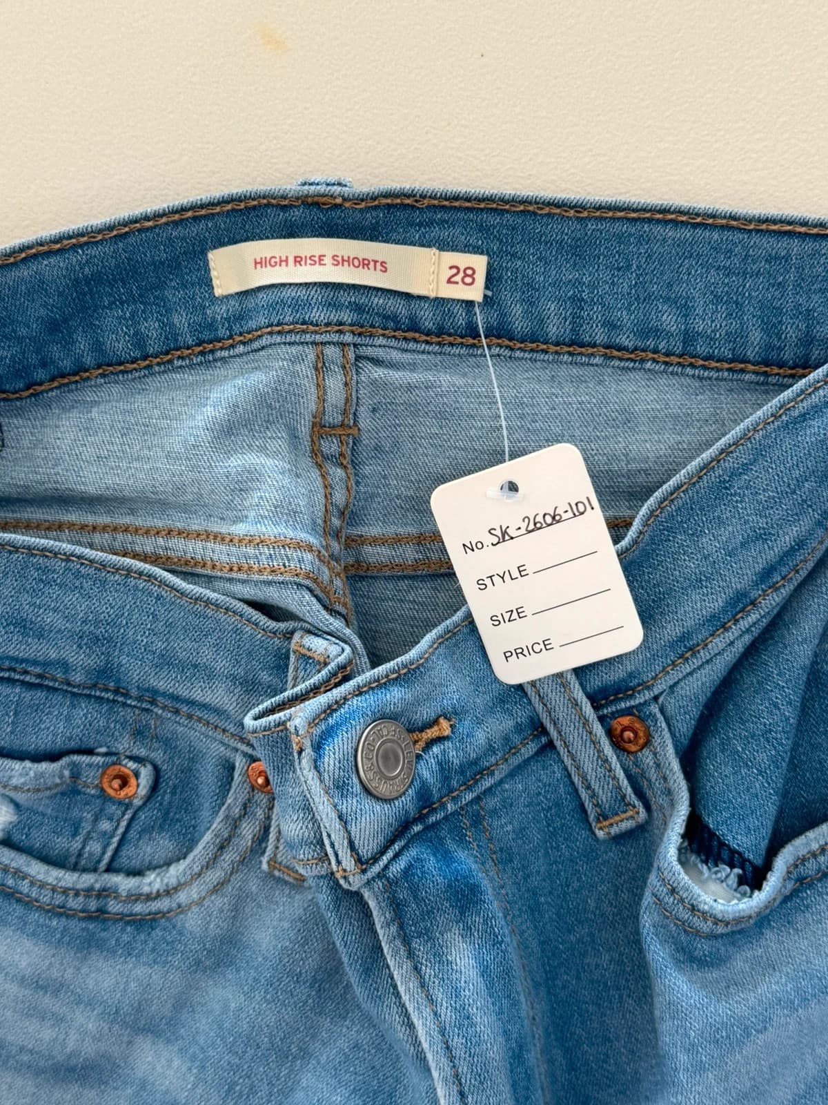 Short en jean Levi's High Rise bleu taille W28 - SK2606101 - Photo 3/12