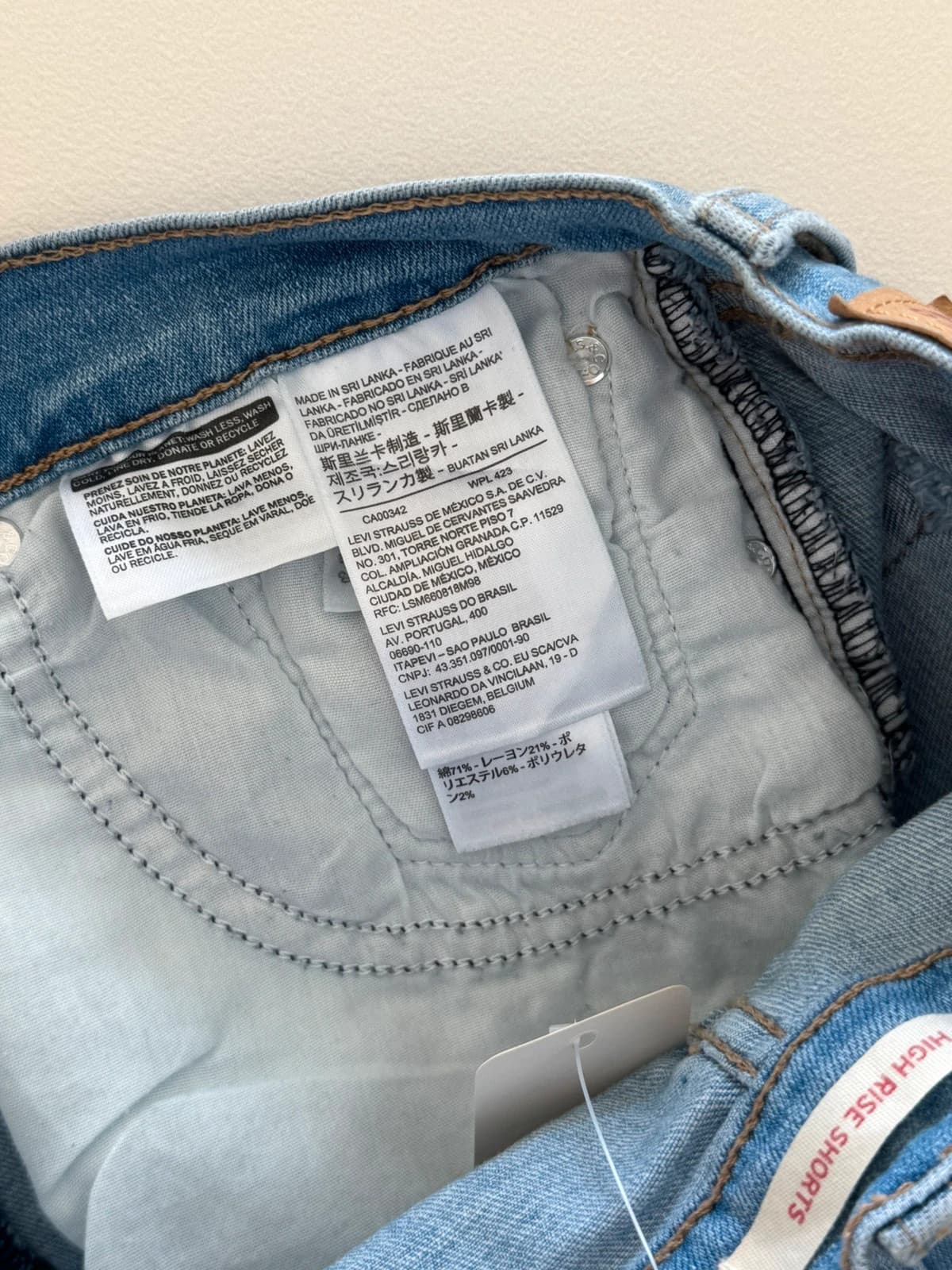 Short en jean Levi's High Rise bleu taille W28 - SK2606101 - Photo 4/12