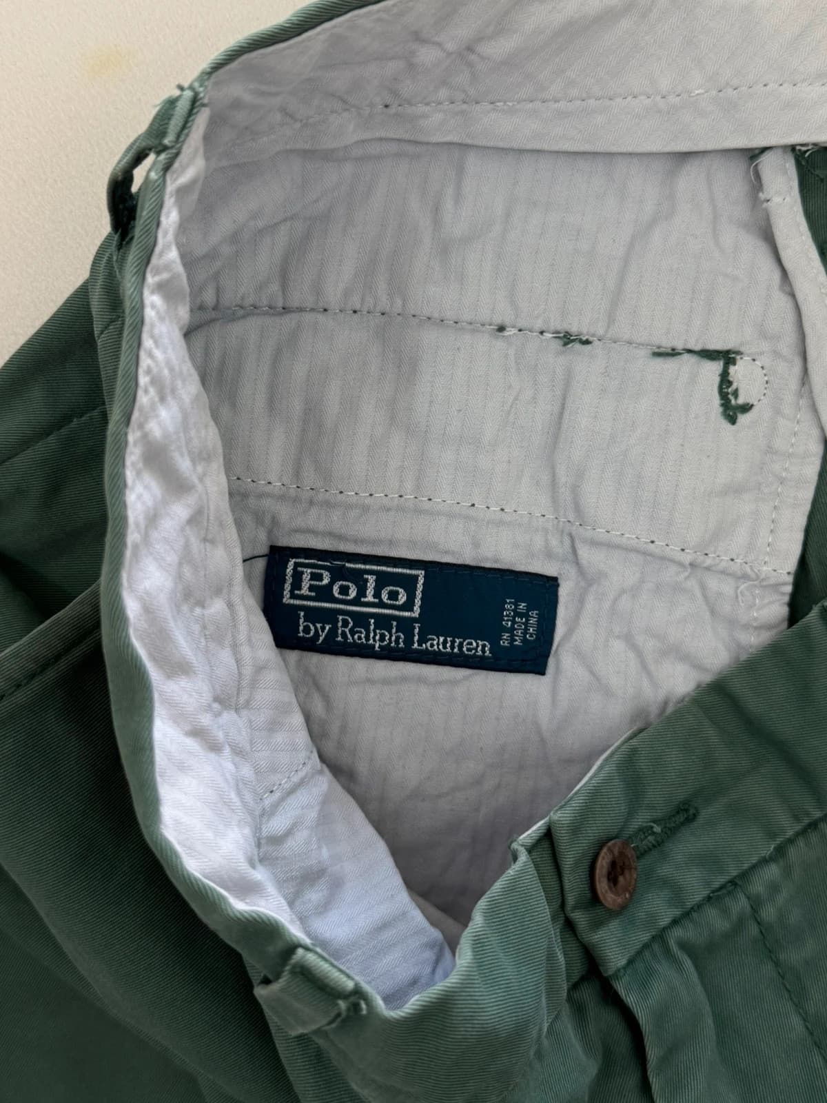 Short chino Polo Ralph Lauren vert brodé chiens taille W33 - SK26067 - Photo 4/10
