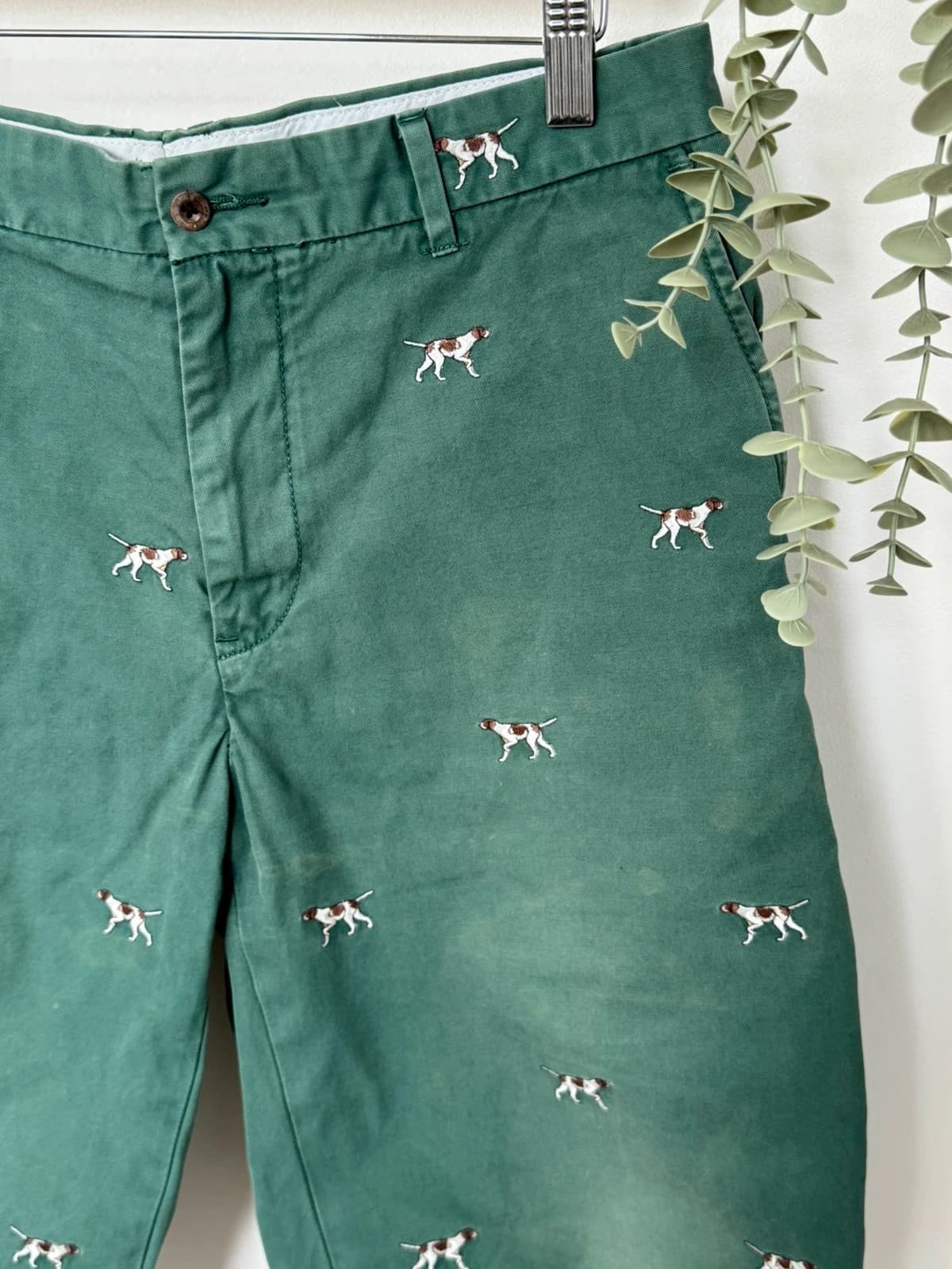 Short chino Polo Ralph Lauren vert brodé chiens taille W33 - SK26067 - Photo 6/10