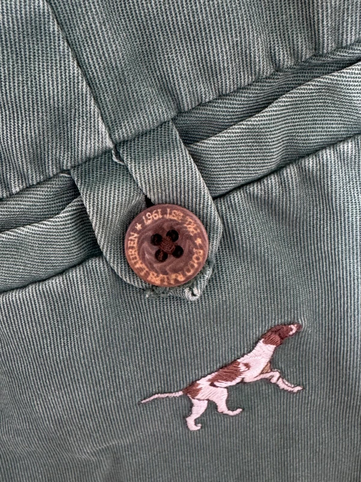 Short chino Polo Ralph Lauren vert brodé chiens taille W33 - SK26067 - Photo 8/10