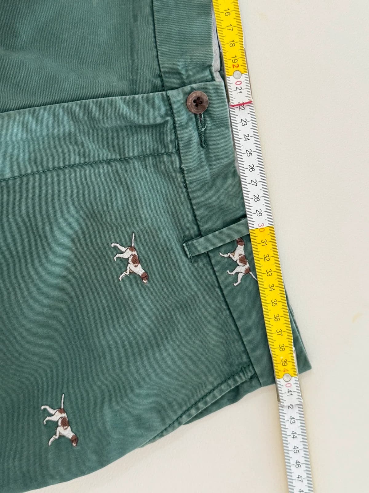 Short chino Polo Ralph Lauren vert brodé chiens taille W33 - SK26067 - Photo 9/10
