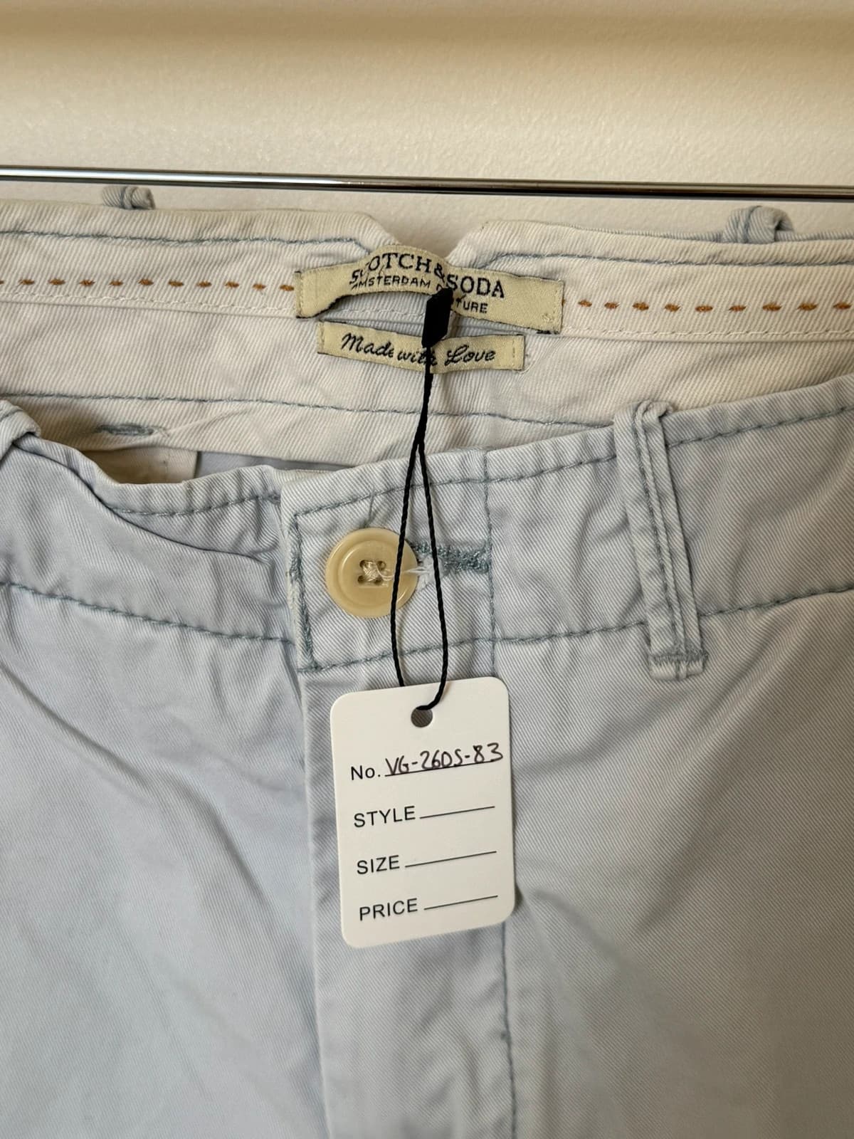 Short chino Scotch & Soda gris clair taille W32 - VG260583 - Photo 4/10