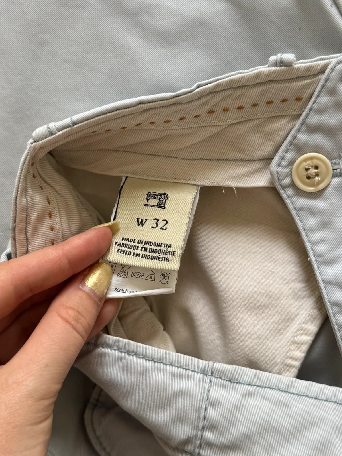 Short chino Scotch & Soda gris clair taille W32 - VG260583 - Photo 7/10