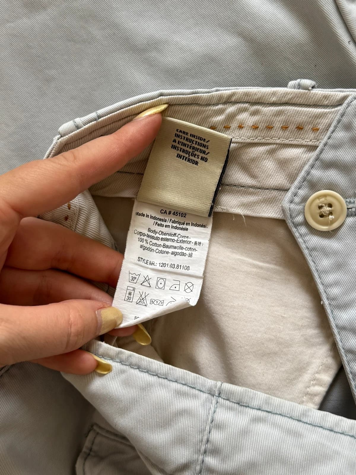 Short chino Scotch & Soda gris clair taille W32 - VG260583 - Photo 8/10
