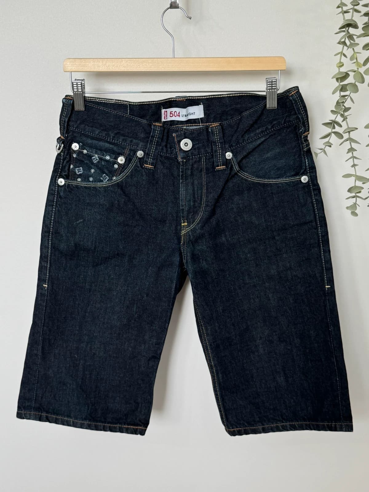 Short bermuda jean baggy Levi's 504 Straight paisley bandana taille W30/M - SK260645 - Photo 2/12