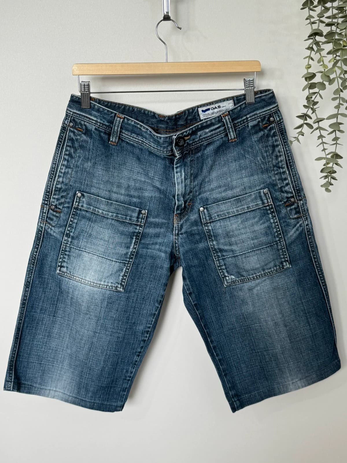 Short bermuda baggy en jean GAS bleu délavé taille W33/M - SK260663 - Photo 2/10