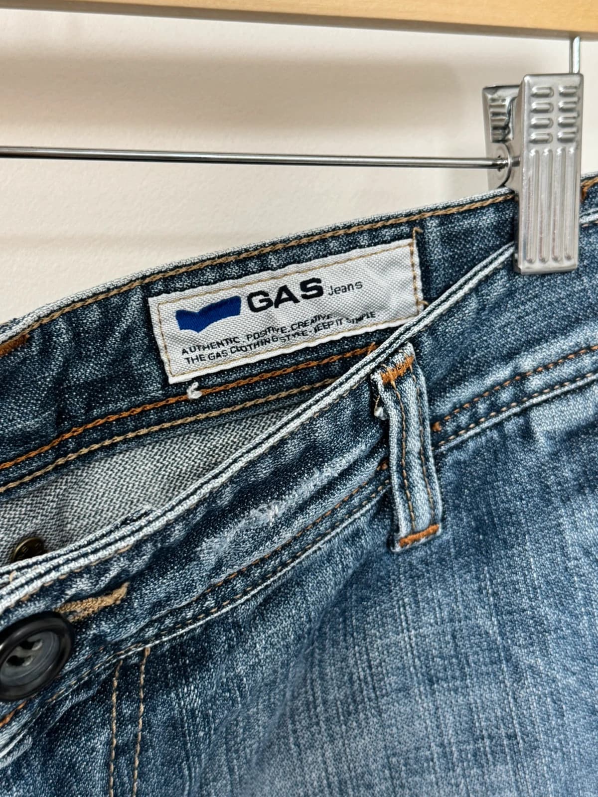 Short bermuda baggy en jean GAS bleu délavé taille W33/M - SK260663 - Photo 5/10