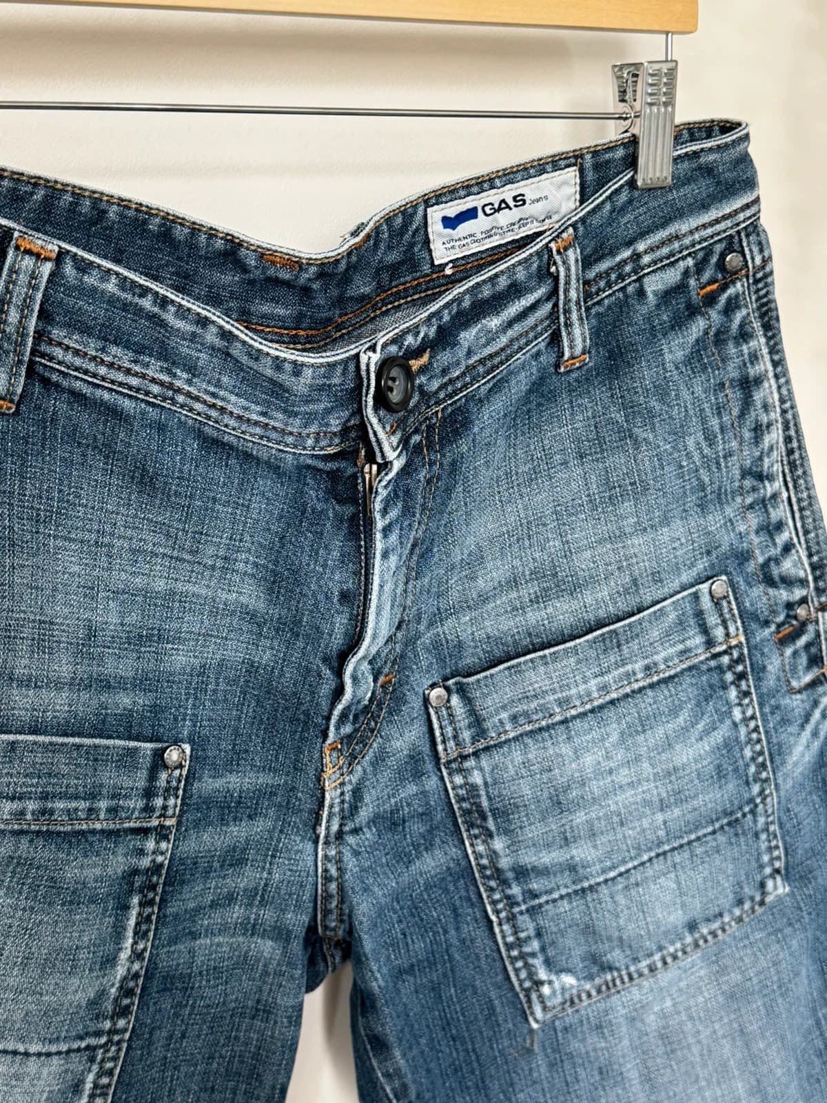 Short bermuda baggy en jean GAS bleu délavé taille W33/M - SK260663 - Photo 6/10