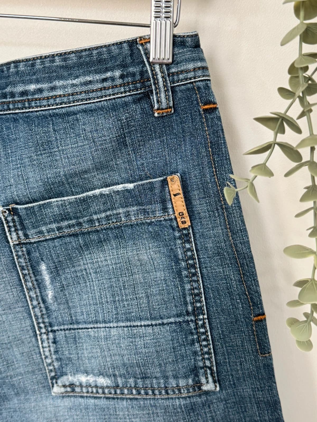 Short bermuda baggy en jean GAS bleu délavé taille W33/M - SK260663 - Photo 8/10