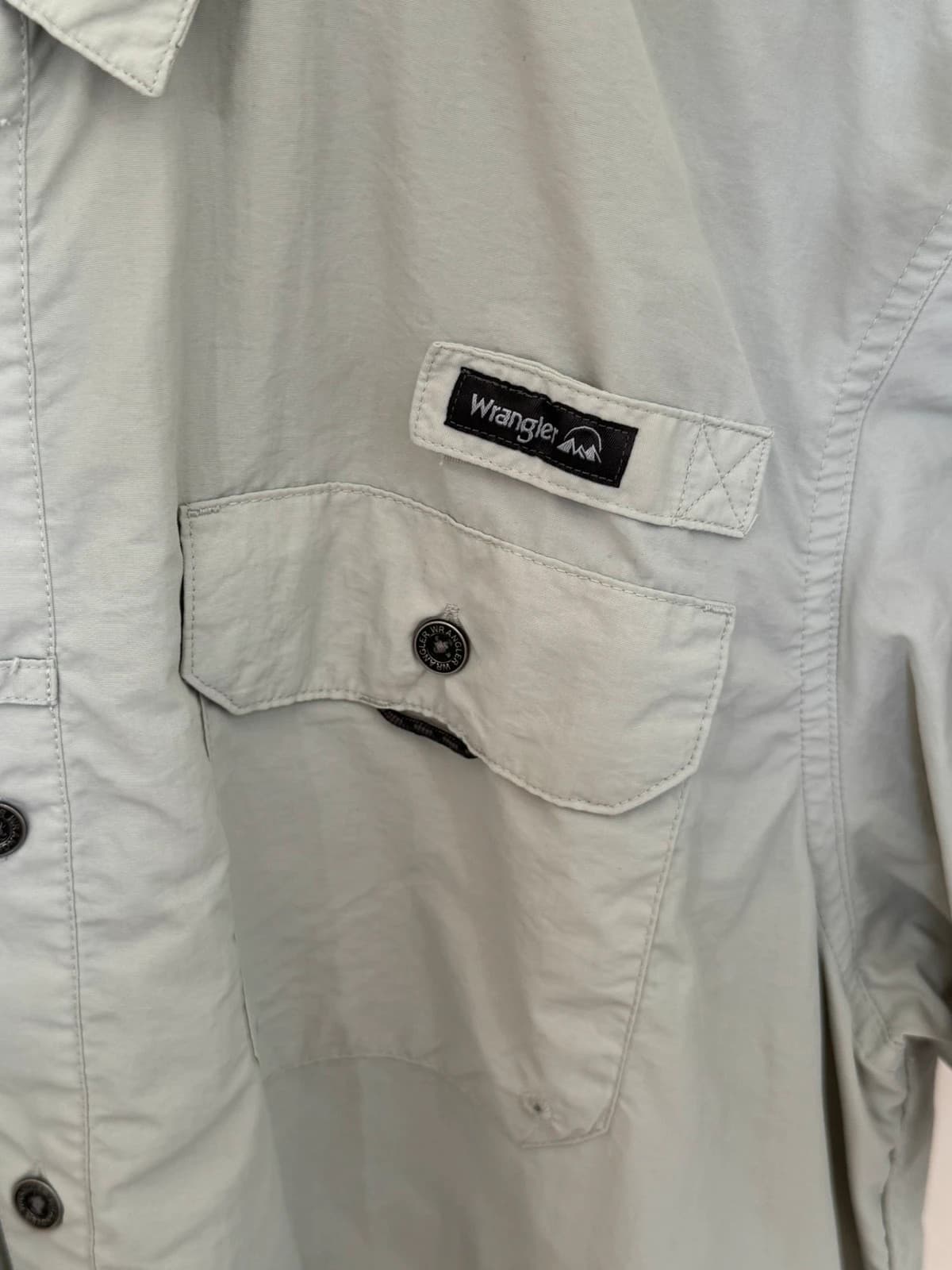 Chemise randonnée Wrangler kaki clair nylon respirante taille L - SK260614 - Photo 4/10