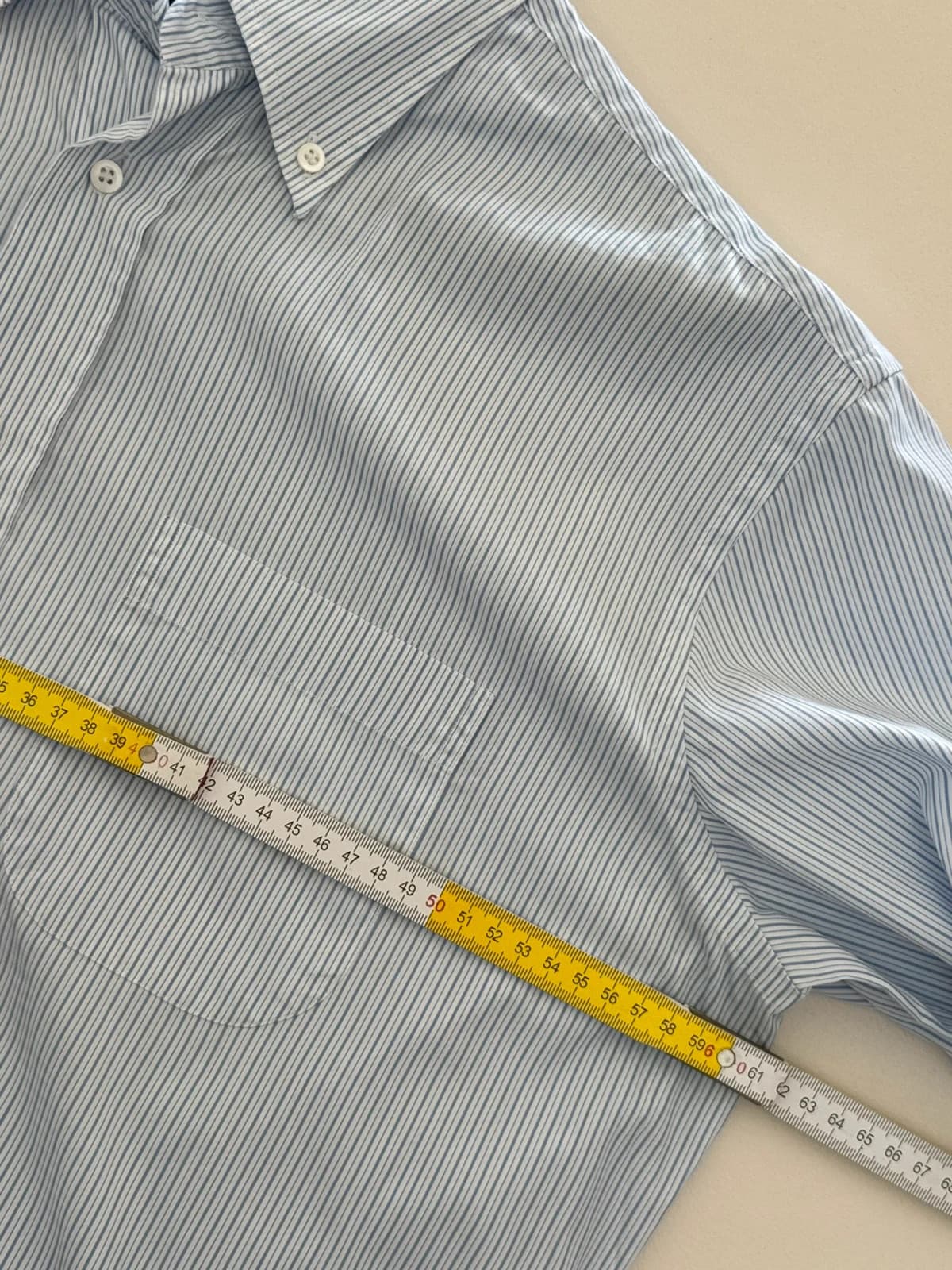 Chemise manches courtes Hugo Boss rayures bleu ciel taille 41/L - SK260633 - Photo 6/7