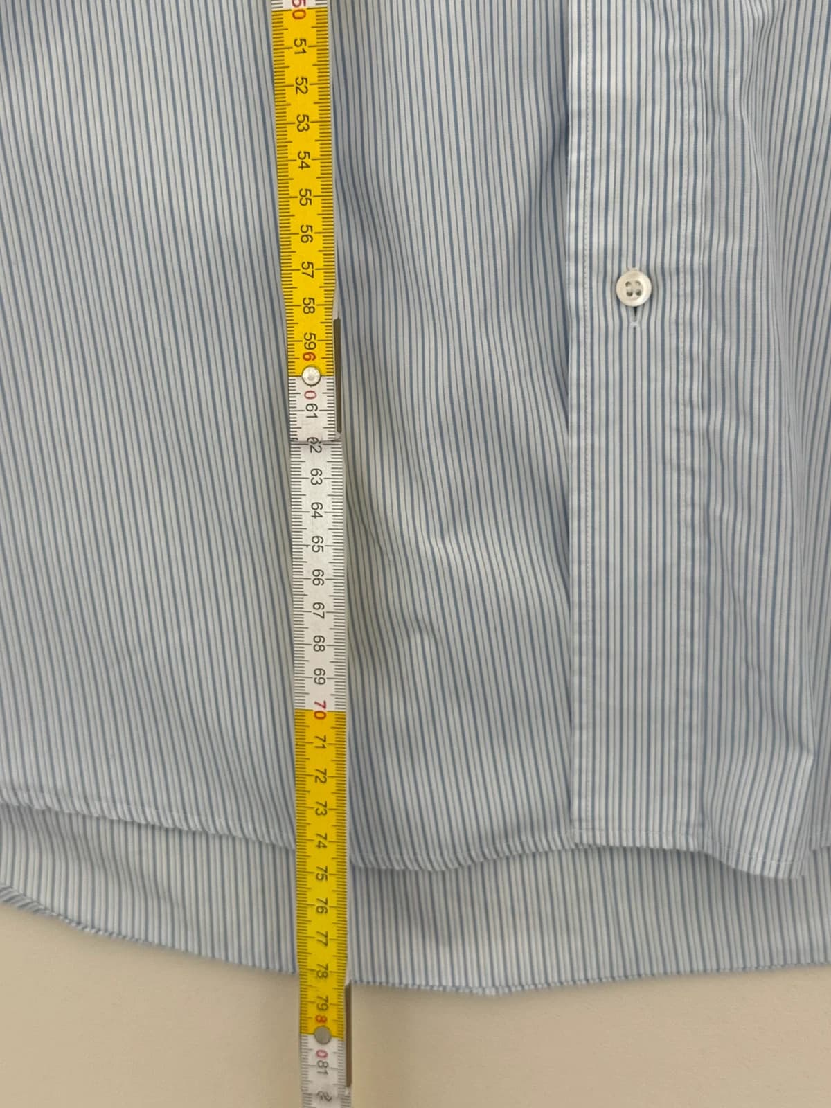 Chemise manches courtes Hugo Boss rayures bleu ciel taille 41/L - SK260633 - Photo 7/7