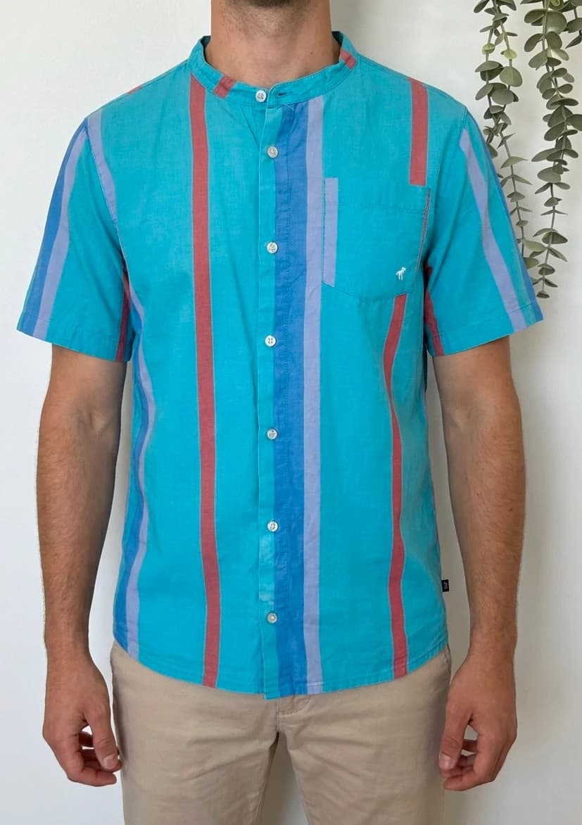 Chemise Nike SB Kevin Bradley Kevin and Hell logo chien rayée bleue taille M - SK260679 - Photo 1/10