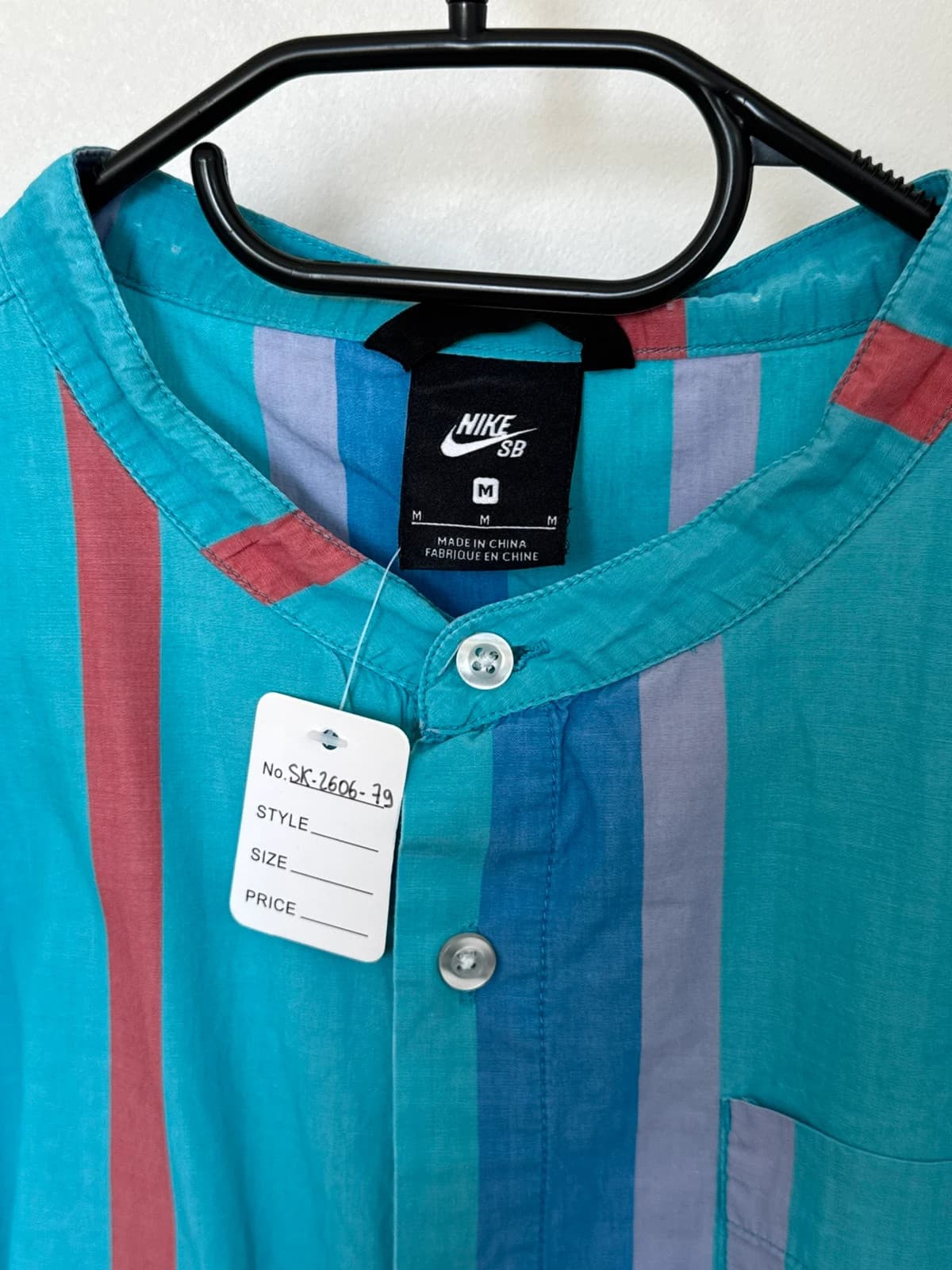 Chemise Nike SB Kevin Bradley Kevin and Hell logo chien rayée bleue taille M - SK260679 - Photo 3/10