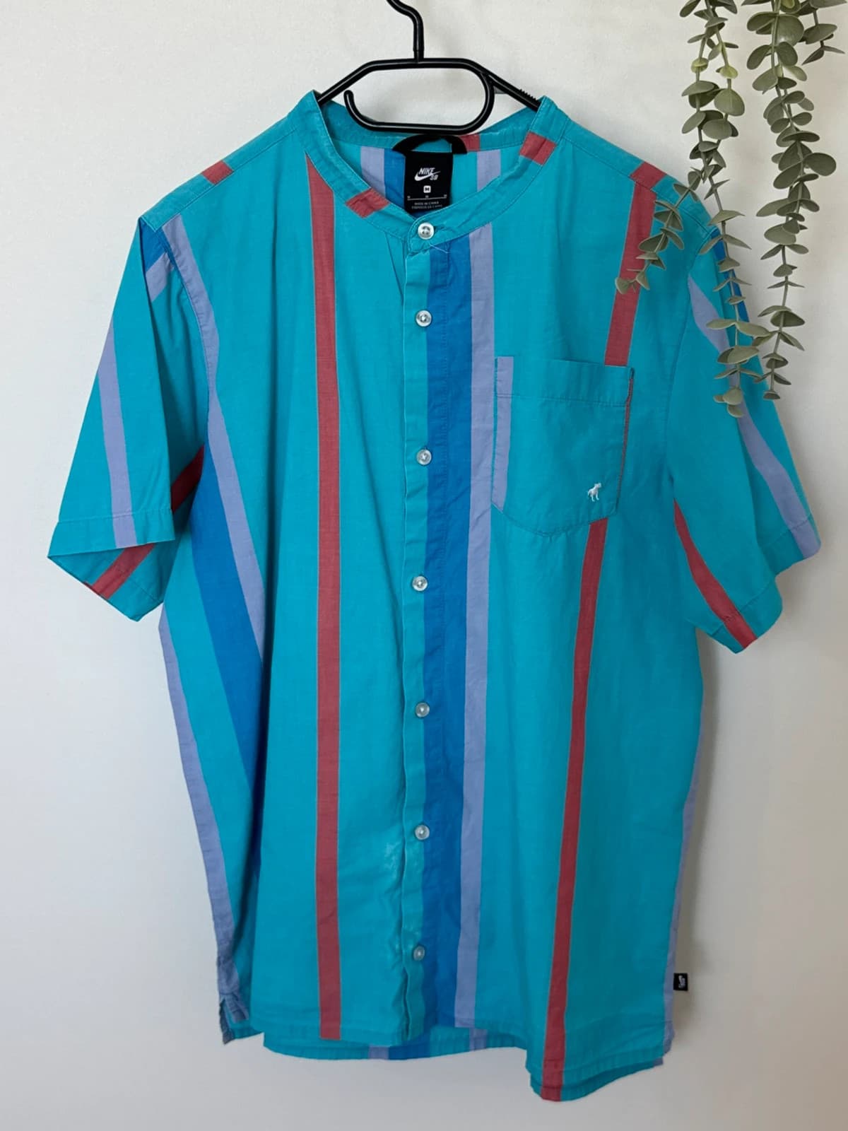 Chemise Nike SB Kevin Bradley Kevin and Hell logo chien rayée bleue taille M - SK260679 - Photo 2/10