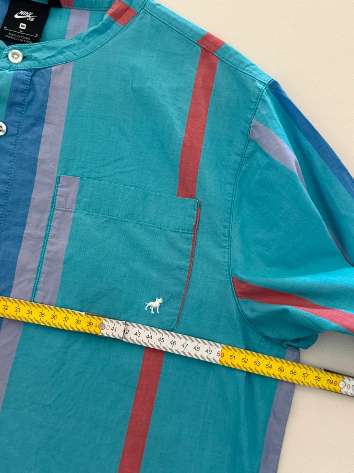Chemise Nike SB Kevin Bradley Kevin and Hell logo chien rayée bleue taille M - SK260679 - Photo 9/10