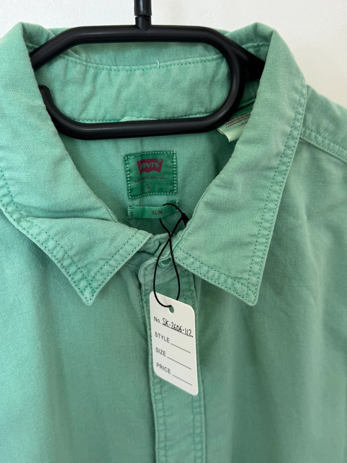 Chemise manches courtes Levi's vert menthe slim fit taille L - SK2606112 - Photo 3/10