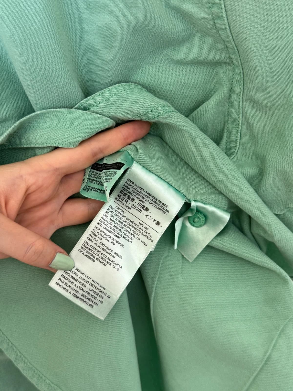 Chemise manches courtes Levi's vert menthe slim fit taille L - SK2606112 - Photo 6/10