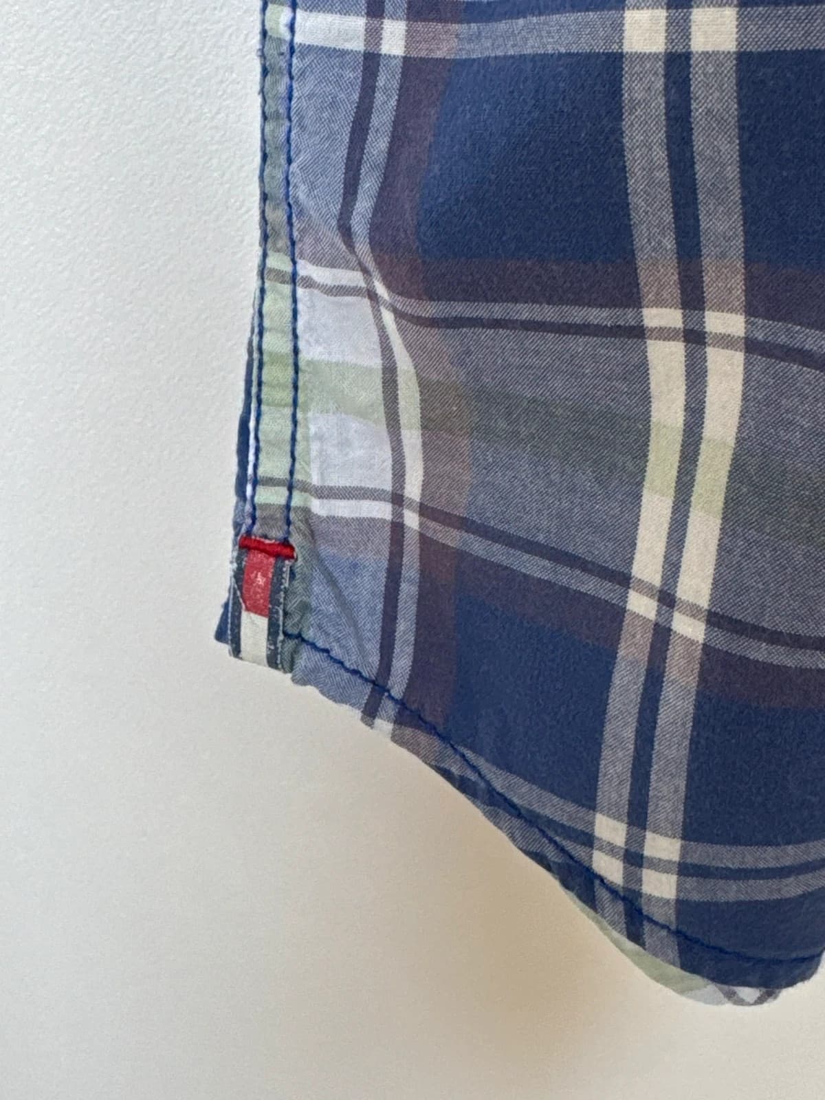 Chemise manches courtes Hilfiger Denim à carreaux bleu taille S - SK260632 - Photo 5/10