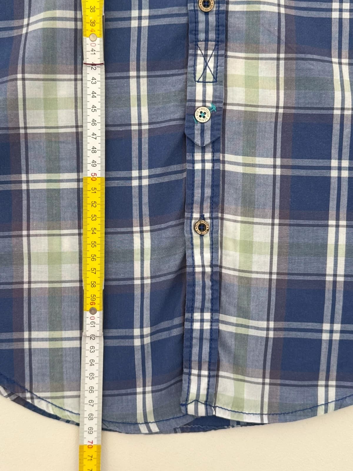 Chemise manches courtes Hilfiger Denim à carreaux bleu taille S - SK260632 - Photo 10/10