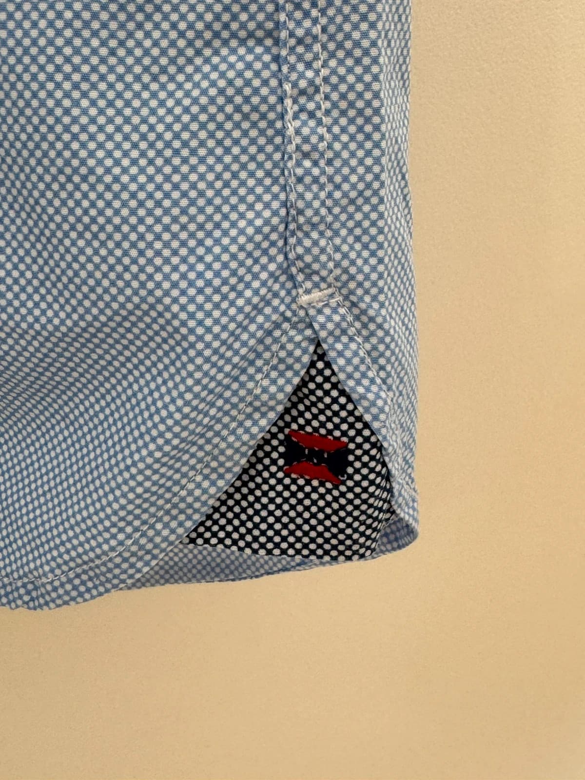 Chemise manches courtes Tommy Hilfiger New York Fit bleu ciel micro-motif taille M - SK260616 - Photo 4/9